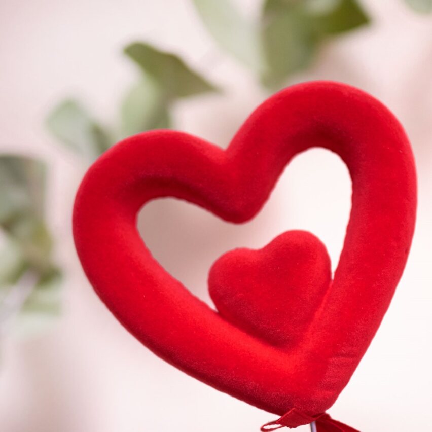 cuore in tessuto per san valentino